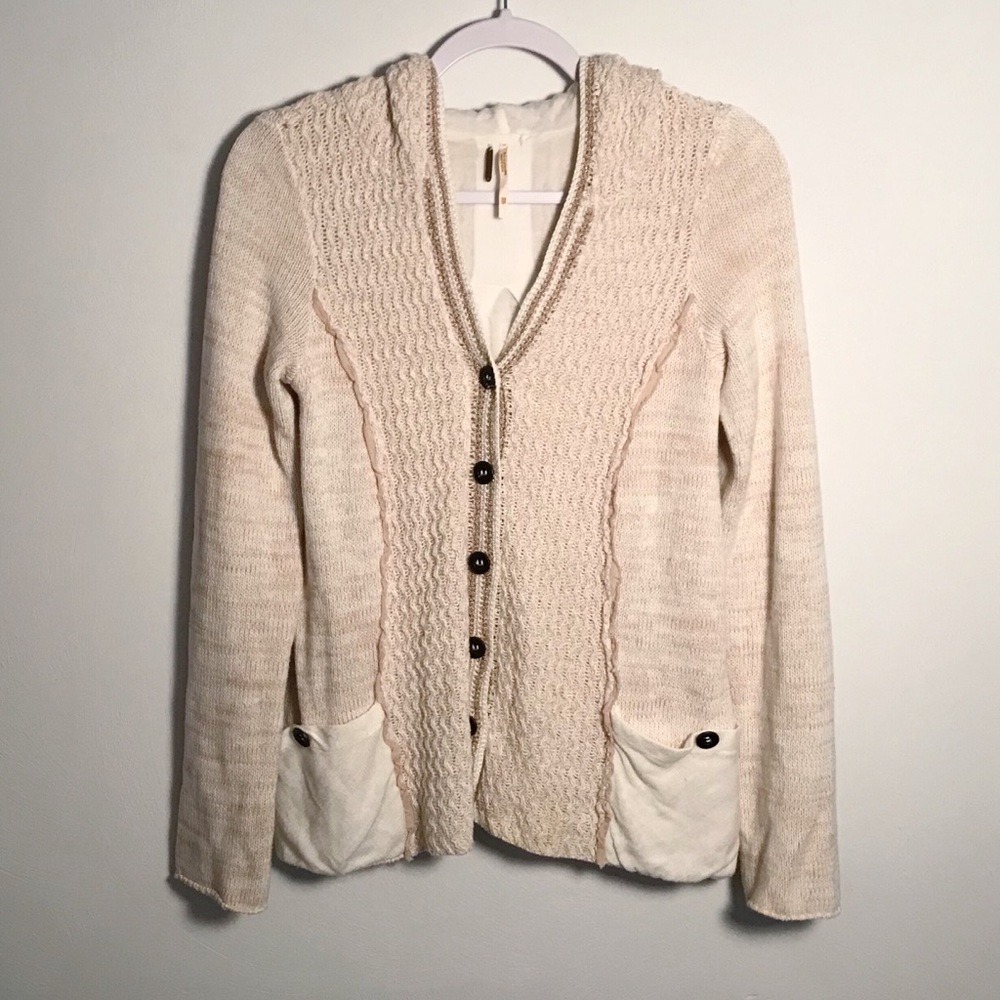 Free People | thick hooded cardigan XS